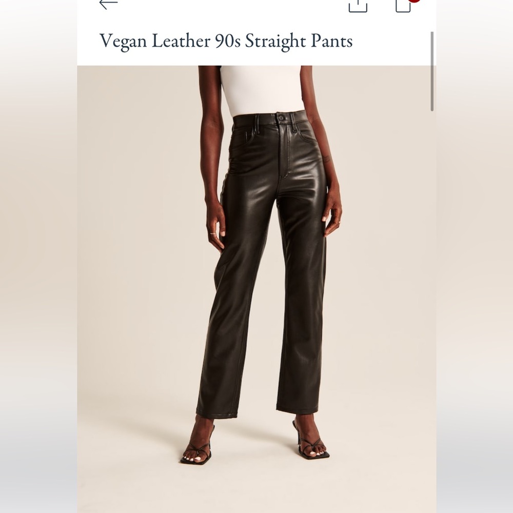90’s Vagan Leather 90’s straight pants